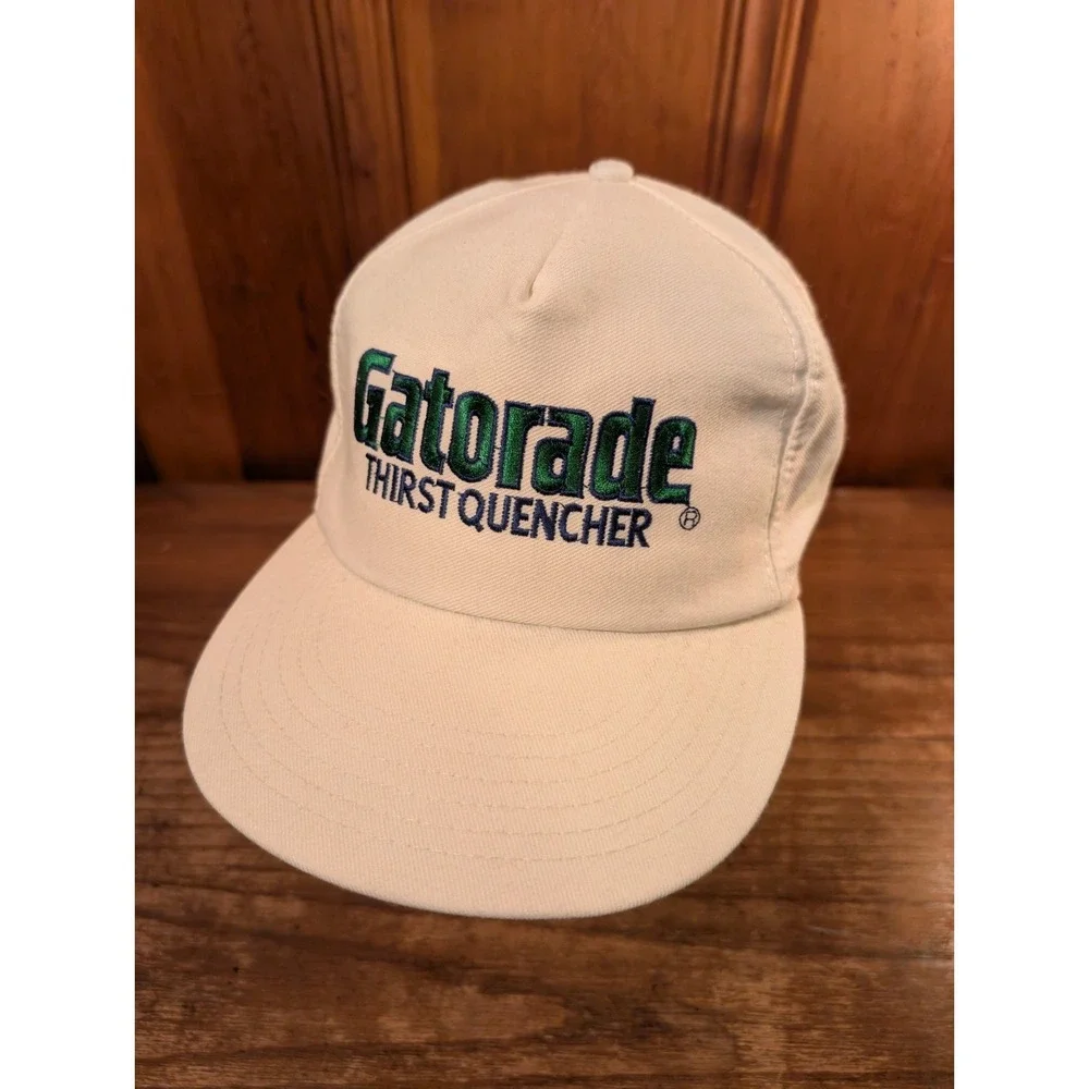 Vintage Finlinson 90s Streetwear Gatorade Hat Cap Mens Snapback USA White #1103